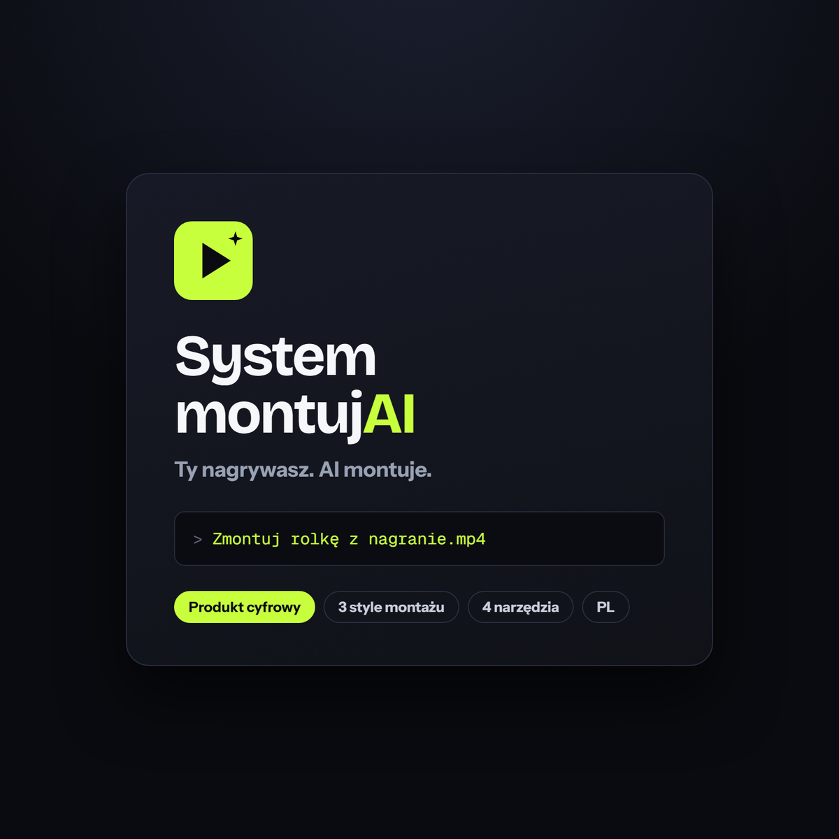 MontujAI — system montażu rolek z AI